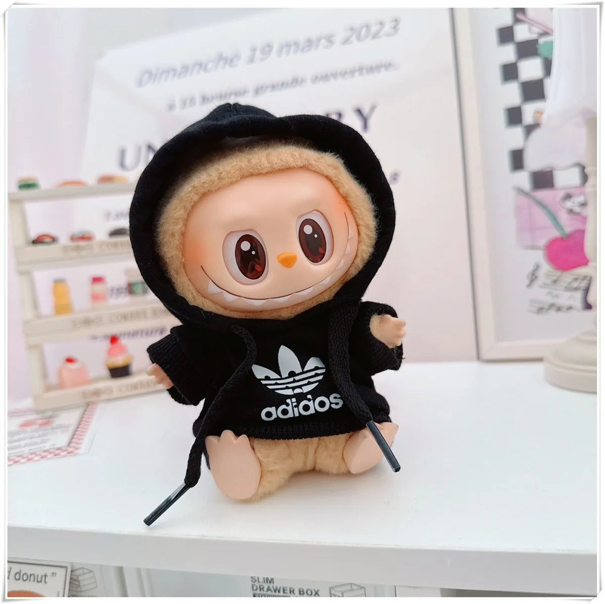 Labubu Doll Clothes (15/17cm) – Hoodie & Pants Set