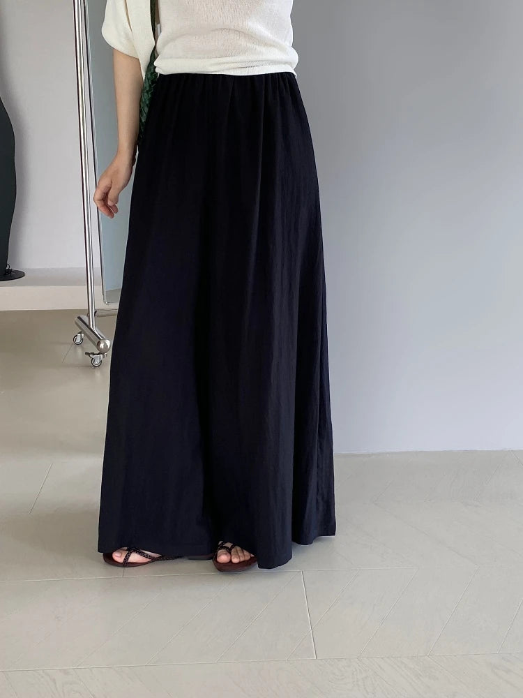 Summer Black Loose Casual Pants – High Waist Wide Leg