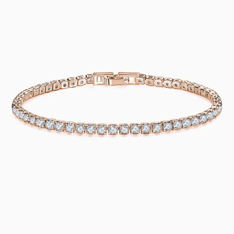 925 Sterling Silver Zircon Austrian Crystal Bracelet