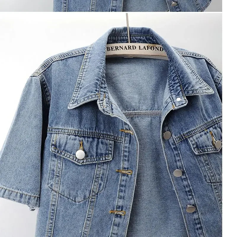 Mini Knit Jacket – Short Sleeve Cropped Outer
