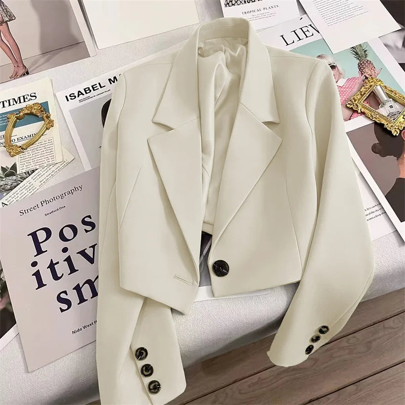 One-Button Blazer – Long Sleeve Minimalist Fit