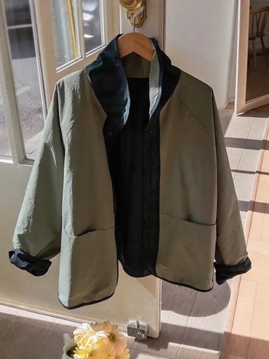 Double-Sided Short Jacket – Casual Spring Workwear