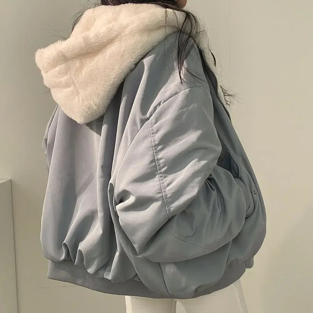 Double Layer Hoodie Jacket – Warm & Simple Daily Outer