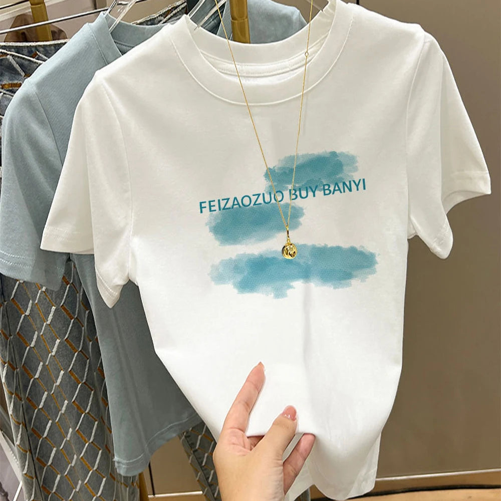 White Cotton Tee – Loose Summer Fit