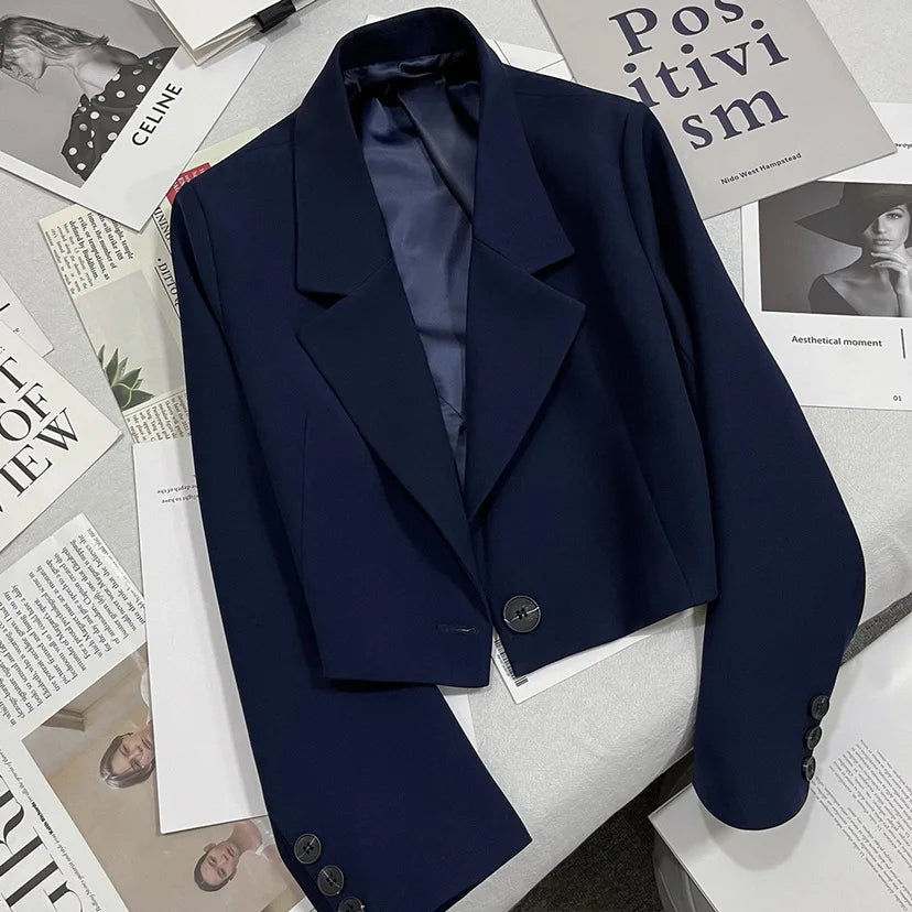 One-Button Blazer – Long Sleeve Minimalist Fit