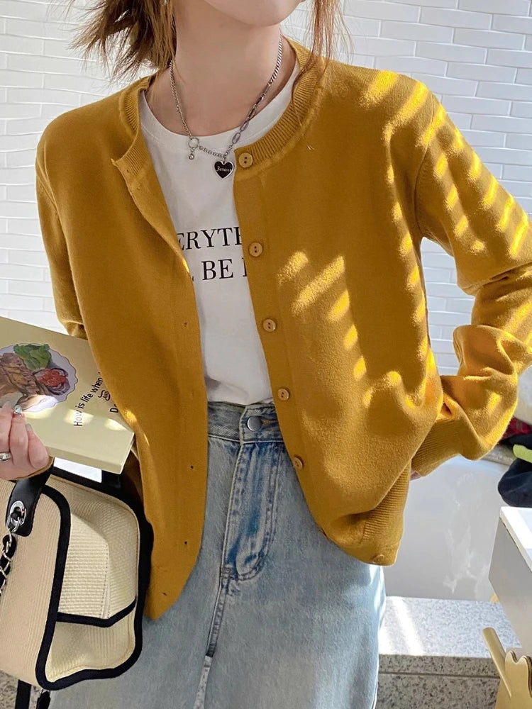 Slim Fit Knit Cardigan – Long Sleeve Soft Casual