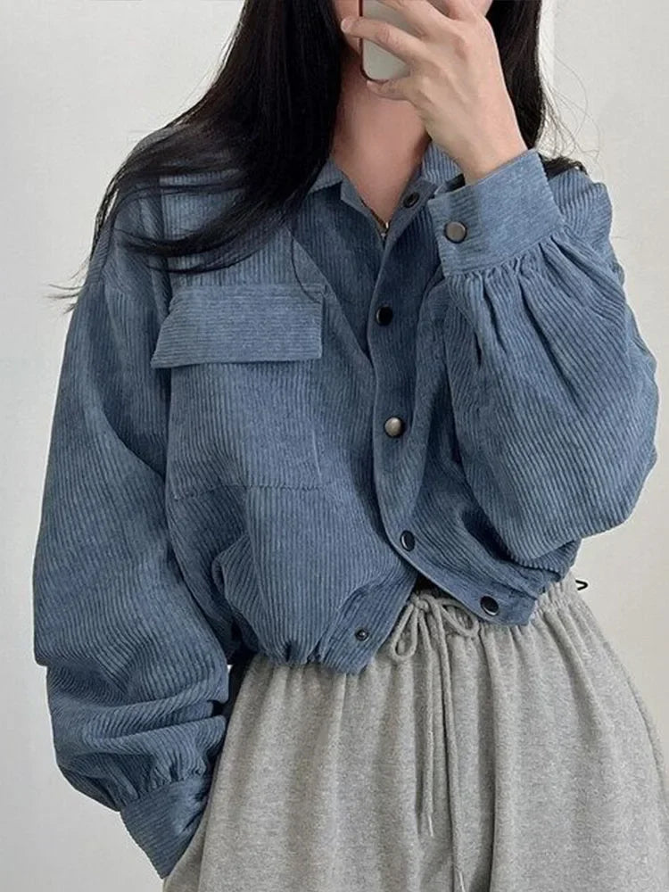 Vintage Corduroy Cropped Jacket