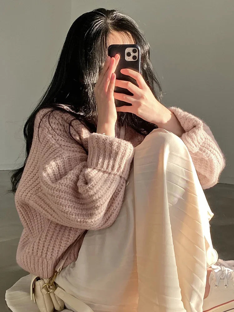 Thick Knit Cardigan – Loose & Simple