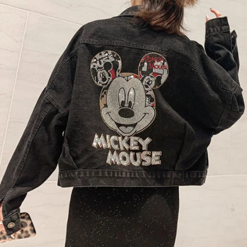 Cartoon Denim Jacket – Loose Fit Couples Style