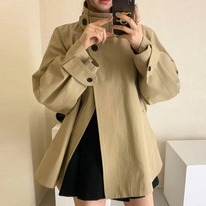 Trench Jacket – Vintage Two-Button Design & Long Silhouette