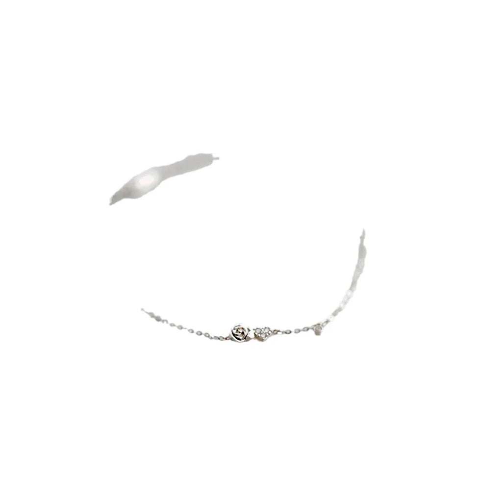 925 Sterling Silver Zircon Rose Bracelet