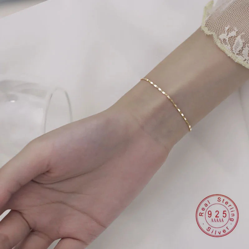 925 Sterling Silver High-Quality Chain Bracelet