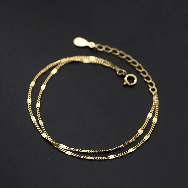925 Silver Double-Layer Splicing Bracelet