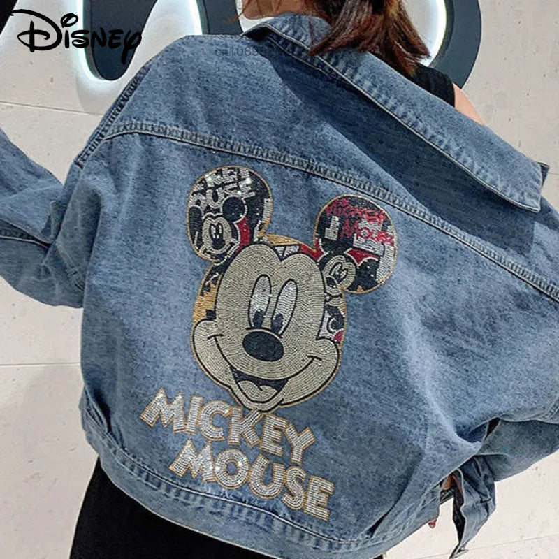 Mickey Denim Jacket – Loose Fit Street Style