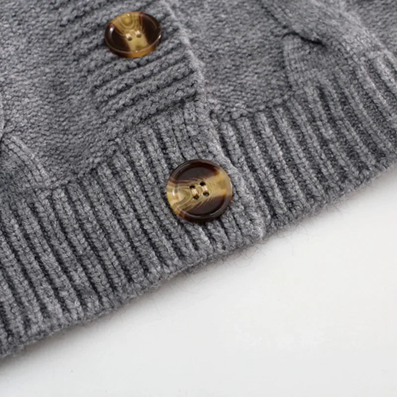 V Neck Crop Knit Cardigan – Soft Slim Fit
