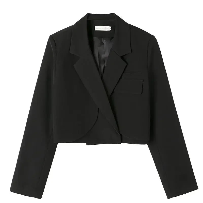 Cropped Black Blazer