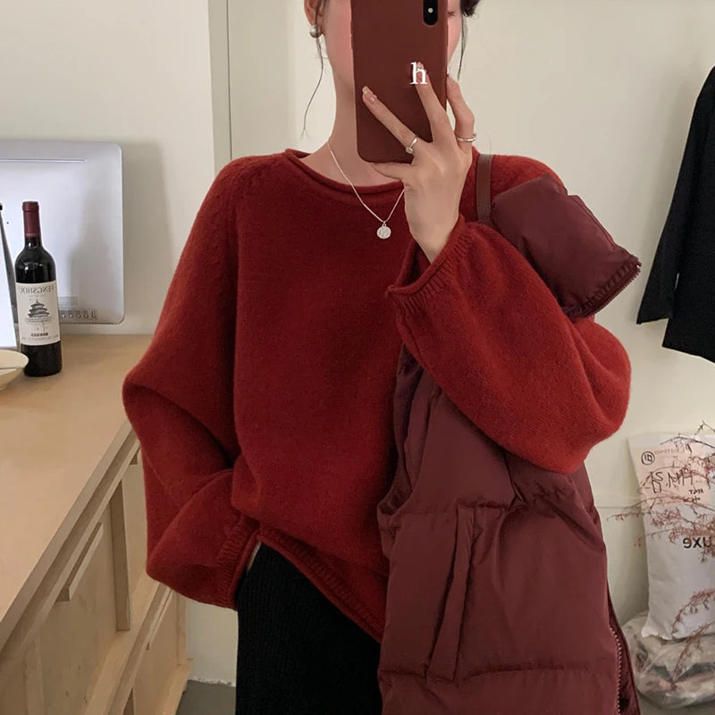 Cartoon Logo O-Neck Sweater — Casual Jumper