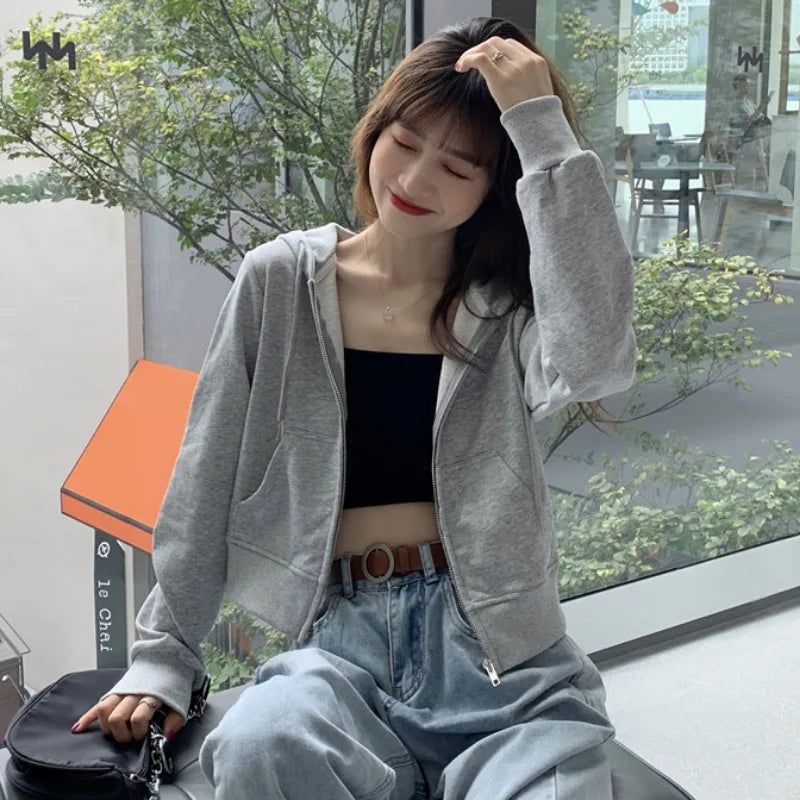 Zip-Up Hoodie Cardigan – Loose & Light
