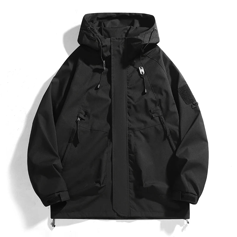 Windproof Bomber Jacket – Loose Fit Cargo Style