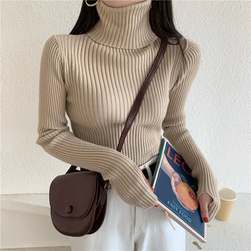 Slim Fitted Turtleneck — Cozy Pullover