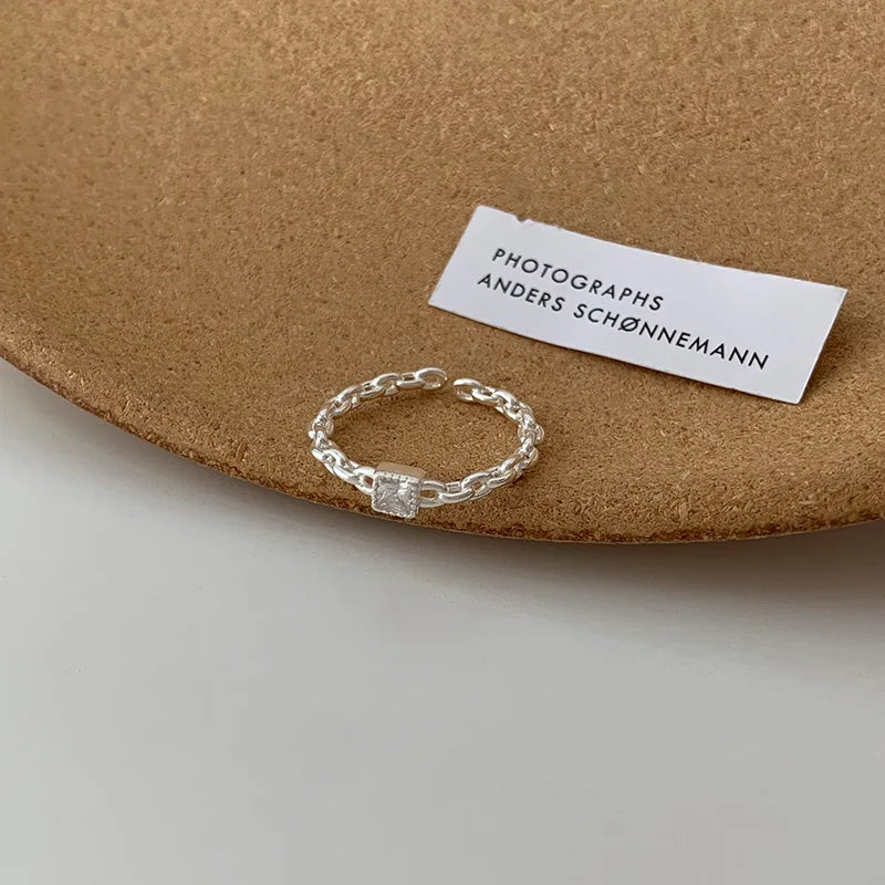 925 Silver Cross Hollow Finger Ring – Creative