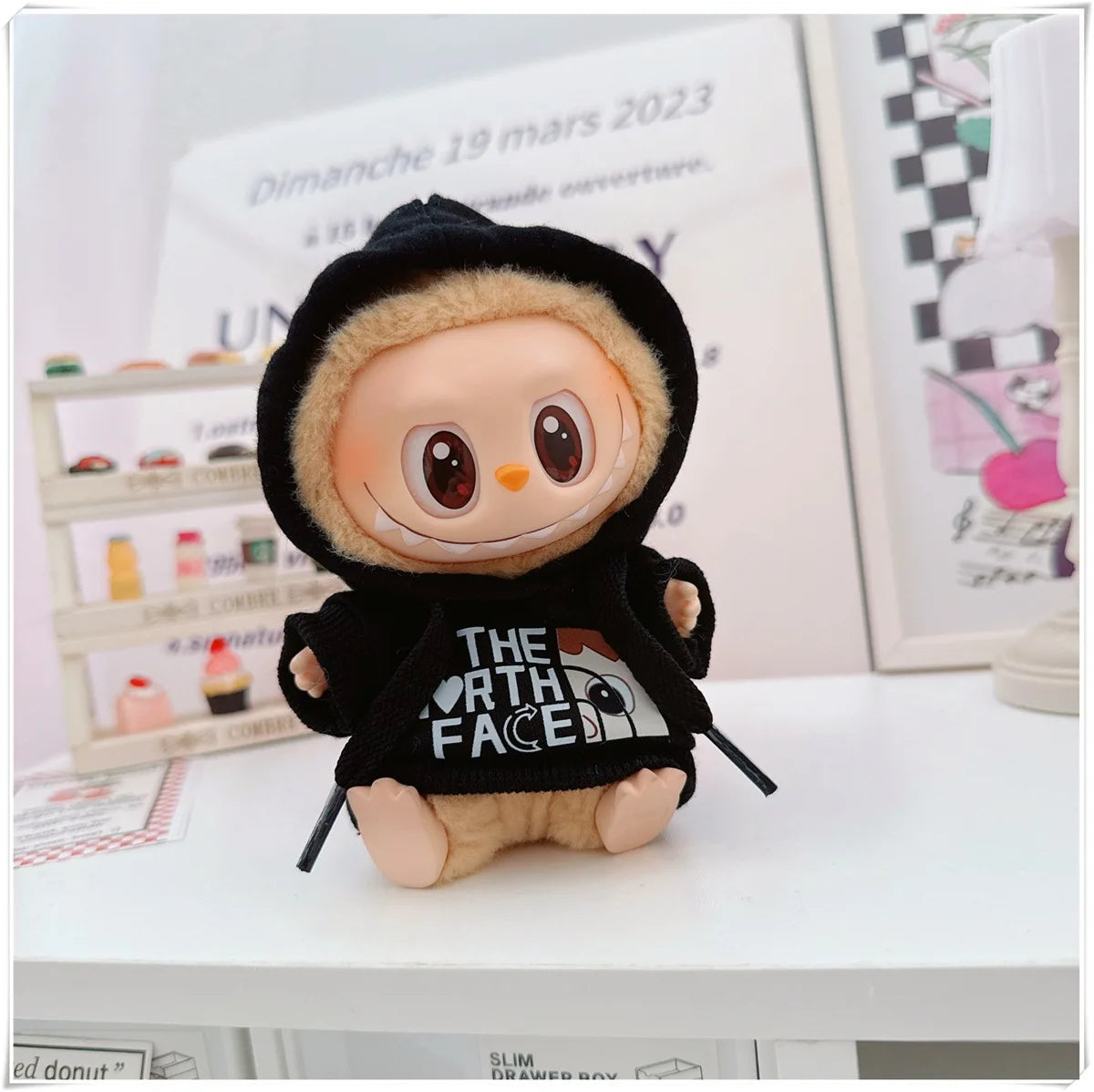 Labubu Doll Clothes (15/17cm) – Hoodie & Pants Set