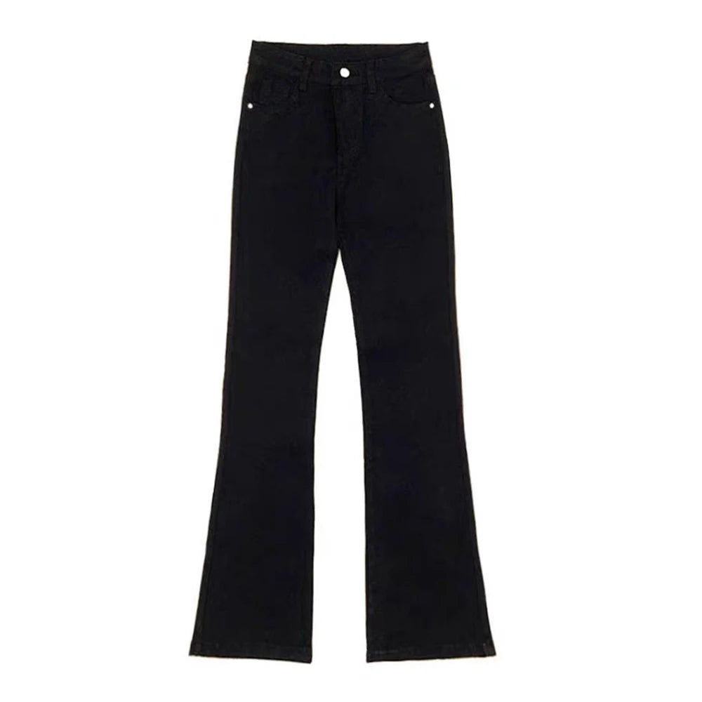 Black Flare Jeans – High Waist Slim Fit Bell Bottoms