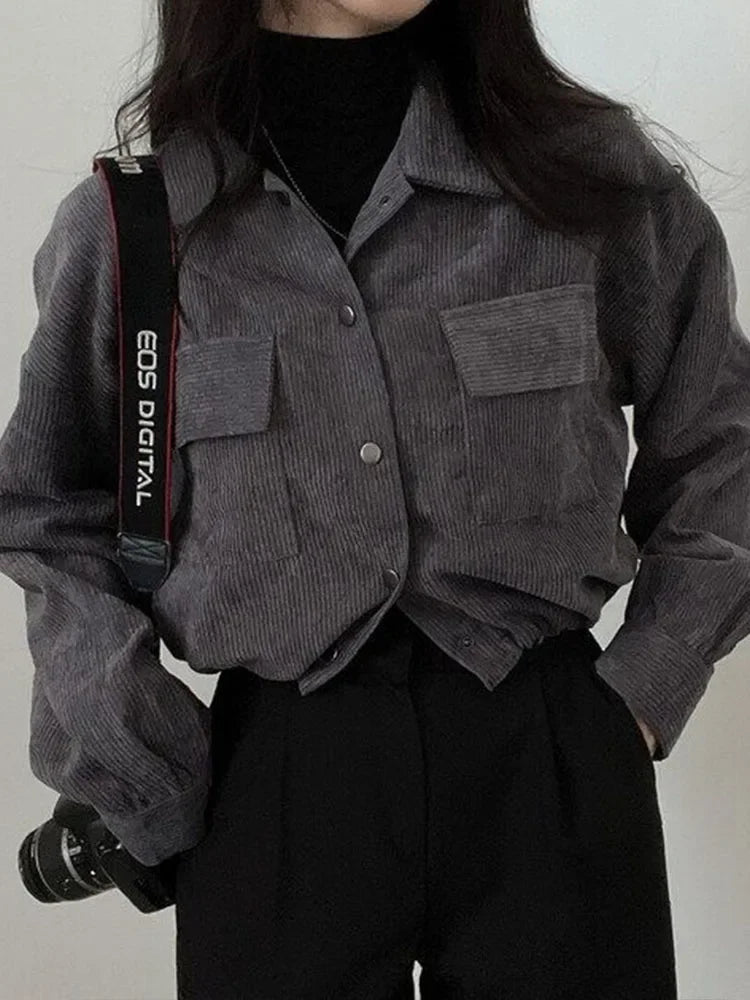 Vintage Corduroy Cropped Jacket