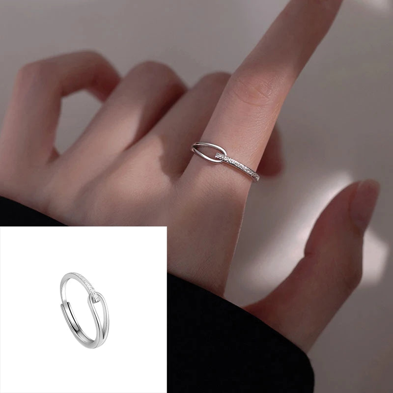 925 Silver Cross Hollow Finger Ring – Creative