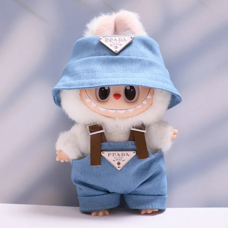 Labubu Doll Outfit (17cm) – Luxury Hat & Clothes Set