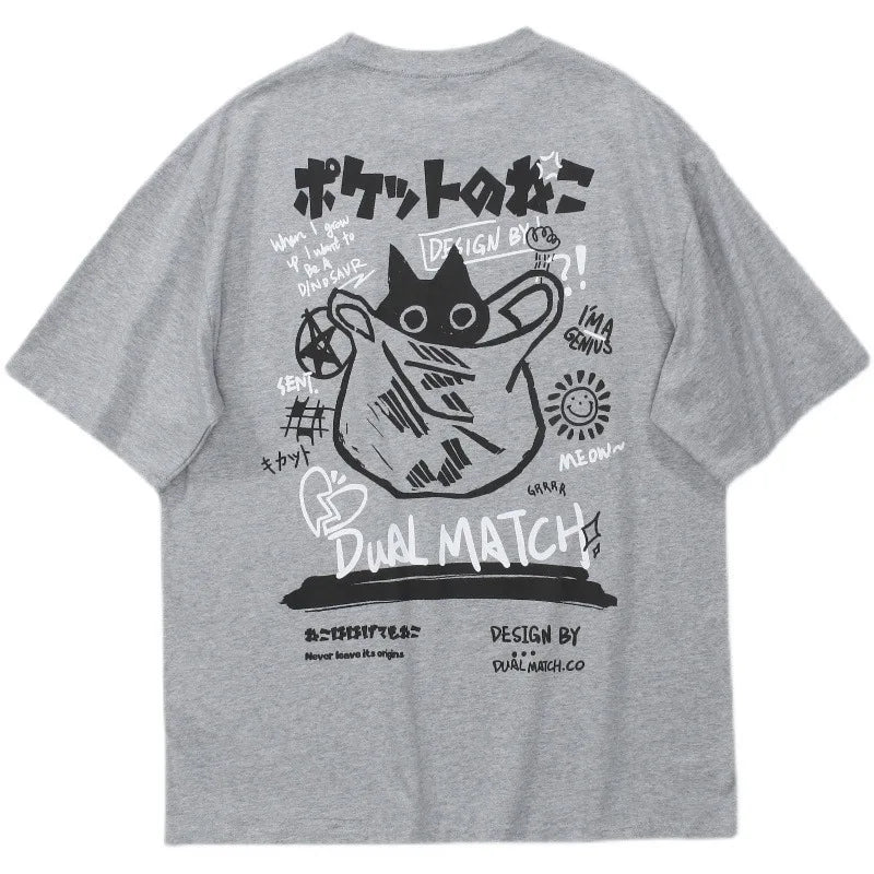 Cat Graphic Vintage Tee