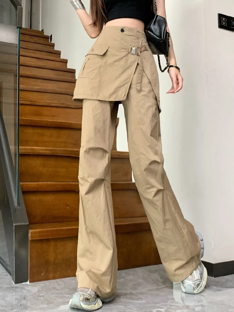 High Waist Irregular Wide Leg Pants – Straight Fashion Trousers