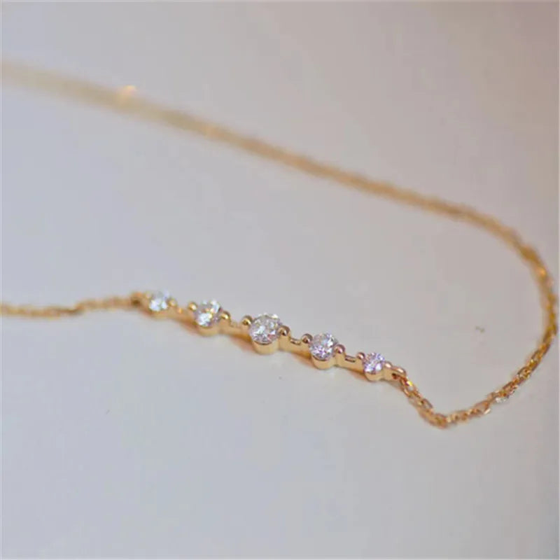 925 Sterling Silver Shiny Zircon Bracelet