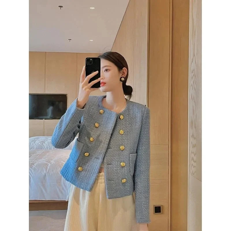 French Style Short Blazer – Slim Fit & High-End