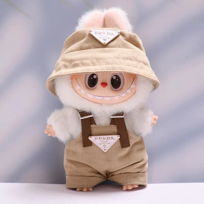 Labubu Doll Outfit (17cm) – Luxury Hat & Clothes Set