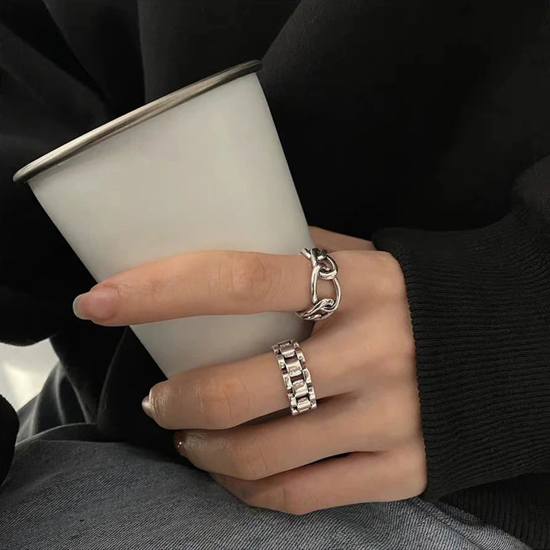 925 Silver Cross Hollow Finger Ring – Creative