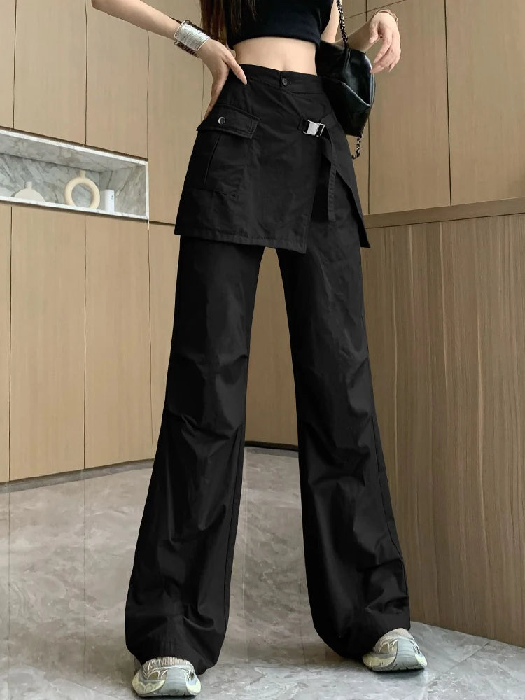 High Waist Irregular Wide Leg Pants – Straight Fashion Trousers