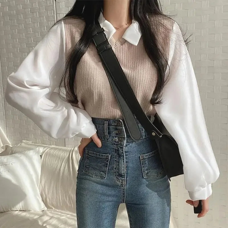 Polo Collar Blouse