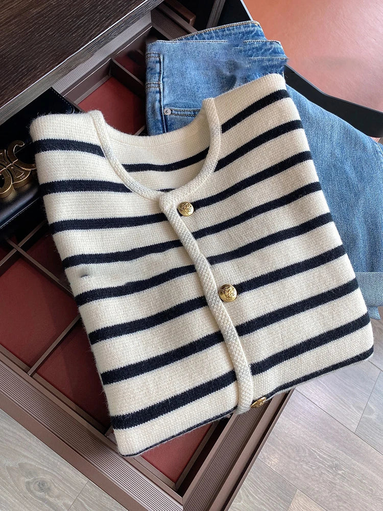 Striped Knit Cardigan – Spring Casual Vibe