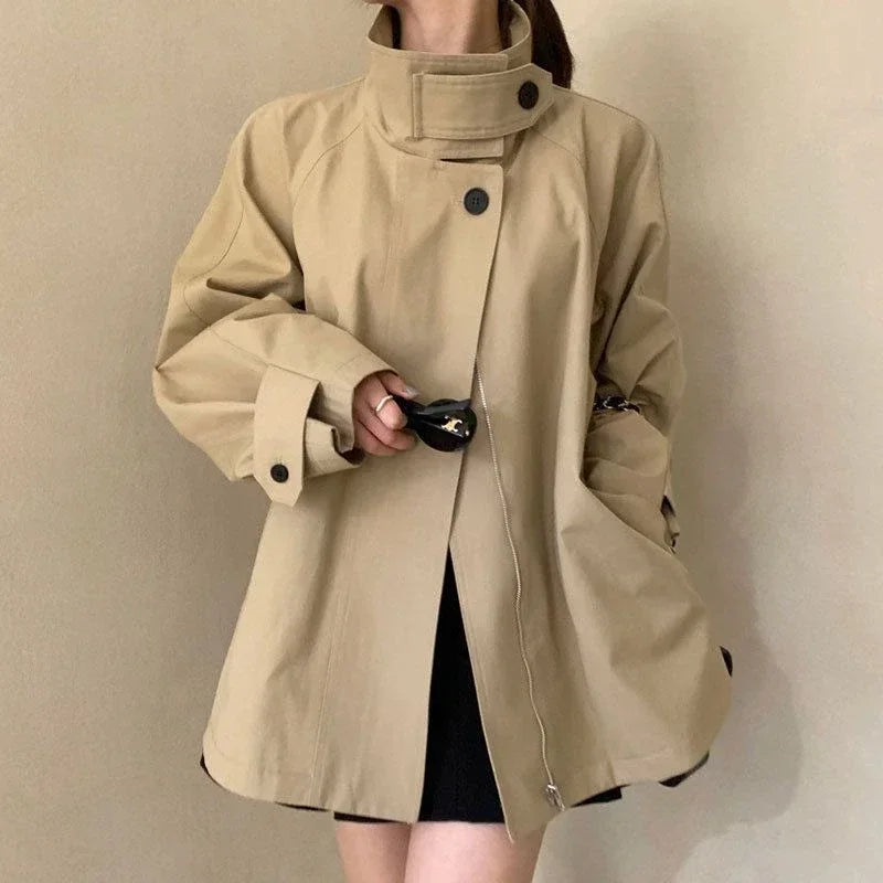 Trench Jacket – Vintage Two-Button Design & Long Silhouette