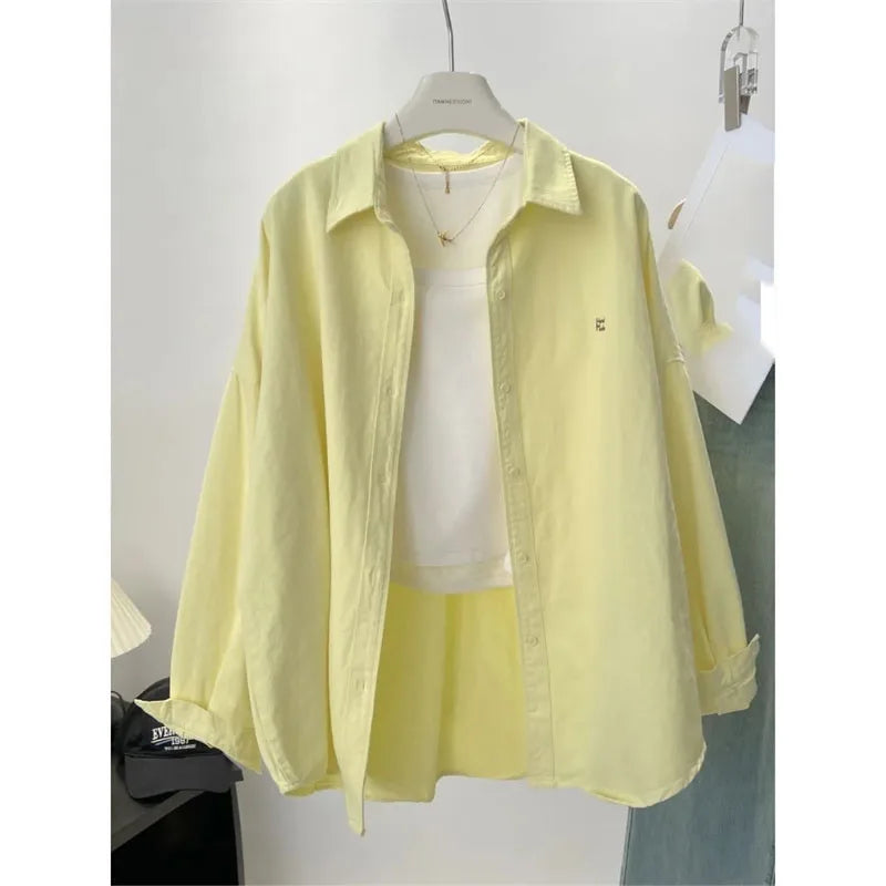 Solid Color Short Coat – Loose Blouse Jacket
