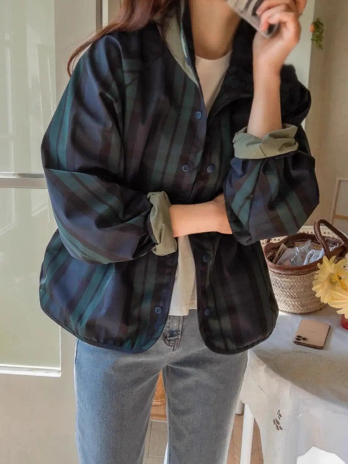 Double-Sided Short Jacket – Casual Spring Workwear