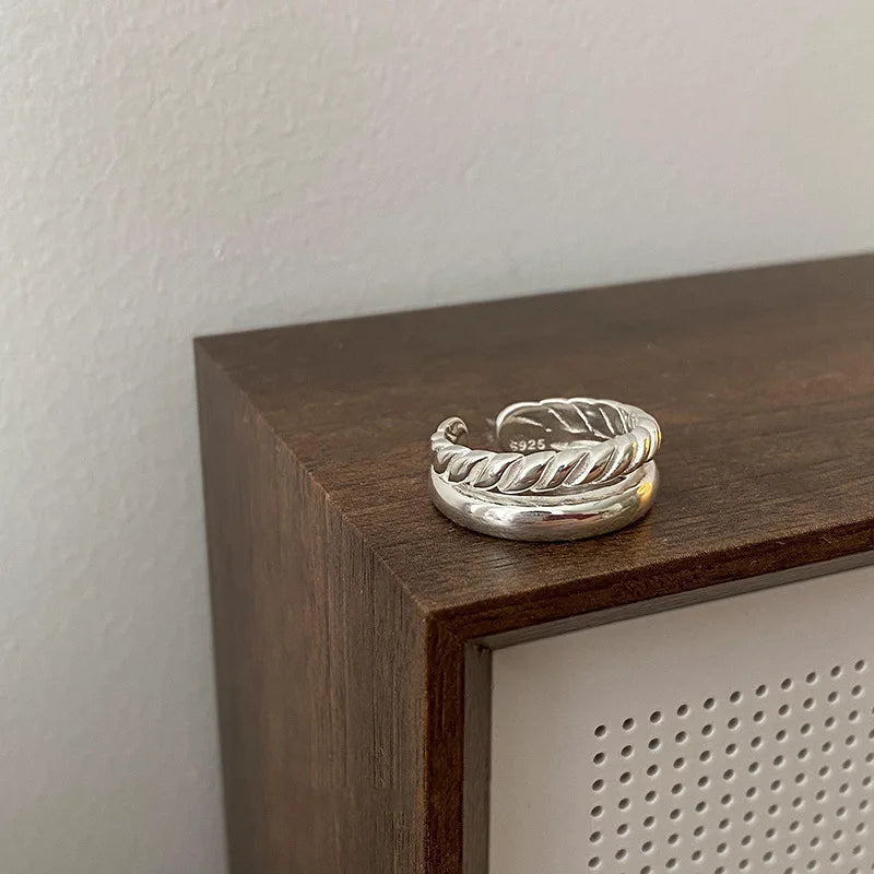 925 Silver Cross Hollow Finger Ring – Creative