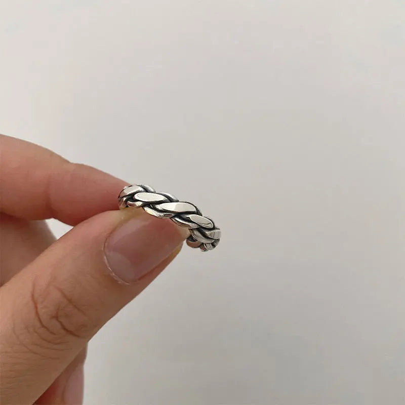 925 Silver Cross Hollow Finger Ring – Creative