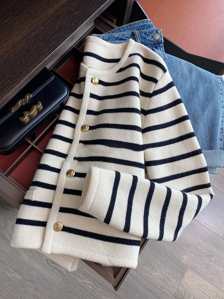 Striped Knit Cardigan – Spring Casual Vibe