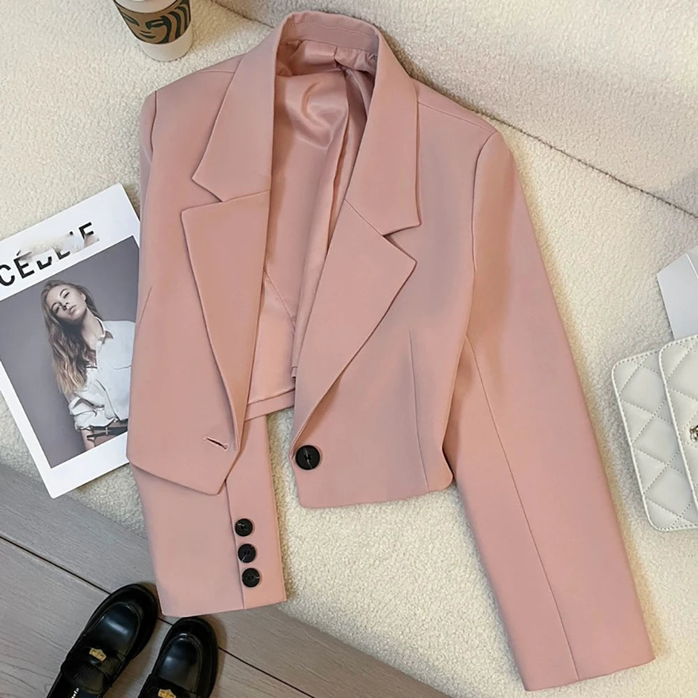 One-Button Blazer – Long Sleeve Minimalist Fit