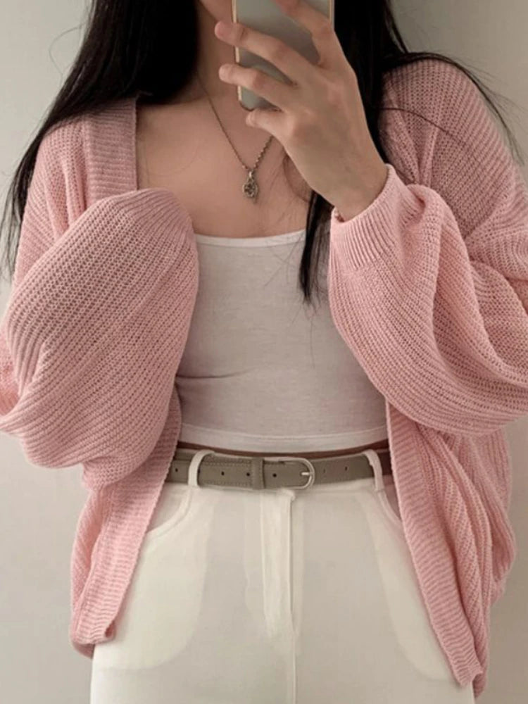 White Knit Cardigan – Summer UV Long Sleeve