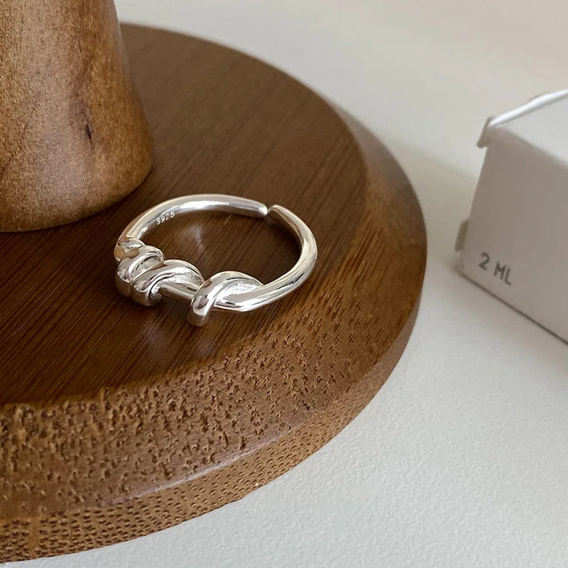 925 Silver Cross Hollow Finger Ring – Creative