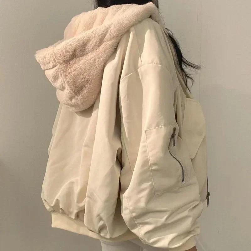 Double Layer Hoodie Jacket – Warm & Simple Daily Outer