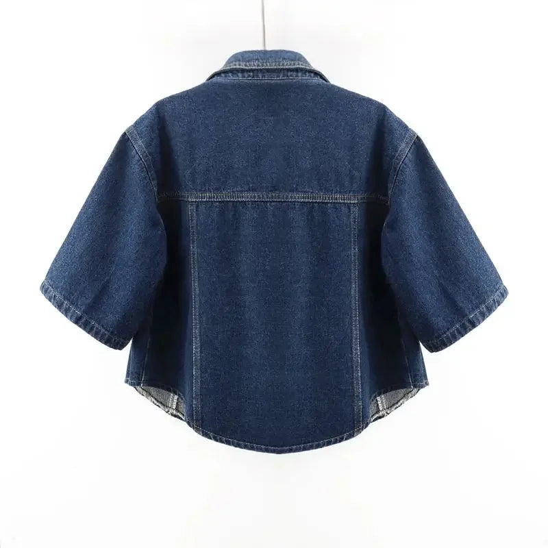 Mini Knit Jacket – Short Sleeve Cropped Outer